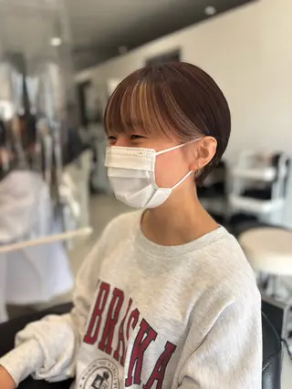 ショート カラー 美容室シャルム⭐️ 清水 勇希🩷のヘアスタイル