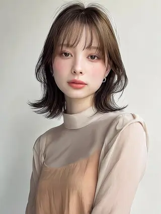 ミディアム 砂澤 瞳のヘアスタイル