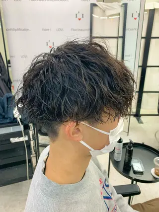 ショート パーマ メンズ メンズパーマ/新潟駅 NOBUTA🔥のヘアスタイル