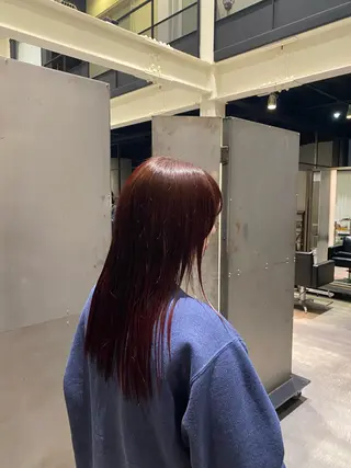 セミロング カラー 竹田 佳奈のヘアスタイル