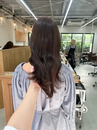 セミロング カラー ヘアアレンジ ena/ブリーチなし 透明感・レイヤー🎀のヘアスタイル
