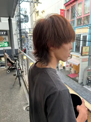 ミディアム カラー パーマ ヘアアレンジ メンズ メンズヘア静岡 ✂︎Ryuheiのヘアスタイル