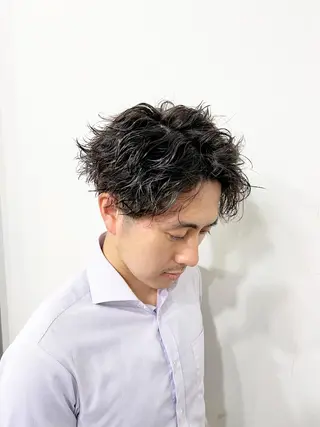 カラー パーマ ヘアアレンジ メンズ 名古屋駅/トップス タイリスト/大黒拓哉のヘアスタイル