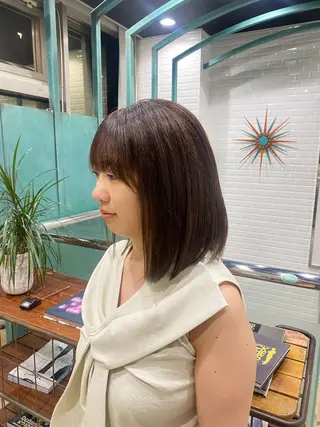 ミディアム オノデラ ハヅキ/ 横浜のヘアスタイル