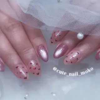 ネイル ️🫧もこ 艶感ネイル🫧のネイルデザイン