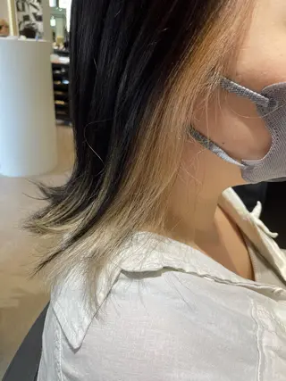 ミディアム カラー ショート/脱白髪染め ☆宇﨑悠実のヘアスタイル