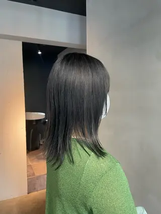 ミディアム カラー 透明感・美髪 monsoワニベユナのヘアスタイル