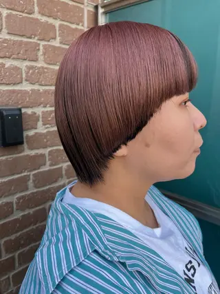 ミディアム カラー 久木原 ゆりのヘアスタイル