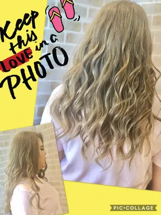 ロング カラー 永島 桜のヘアスタイル