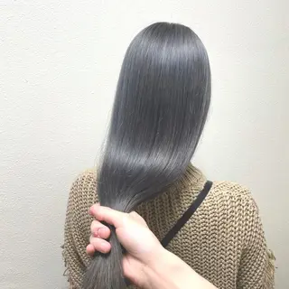 ミディアム カラー パーマ ヘアアレンジ メンズ キッズ ネイル マツエク・マツパ 切りっぱなしヘアボブ ミディアムヘアRYOのヘアスタイル