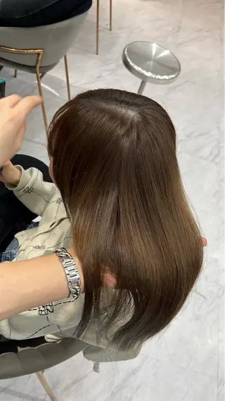 ロング カラー レイヤー/髪質改善 縮毛/ハッシュカットのヘアスタイル