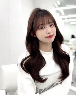 ロング カラー 韓国ヘア　紗希 🦋のヘアスタイル