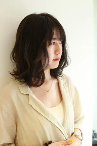 ミディアム 似合わせカット 迫留由弥のヘアスタイル