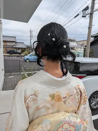ヘアアレンジ アミオーガニック カラーのヘアスタイル