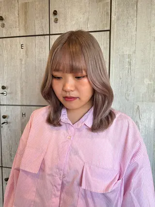 ミディアム カラー 似合わせレイヤー/ Wカラー🧸こころのヘアスタイル