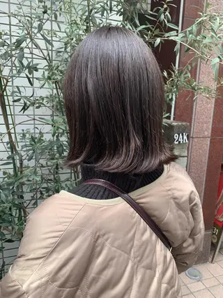 ミディアム カラー ヘアアレンジ 🫧透明感カラー/ ボブ/小笠原汐海🪽のヘアスタイル