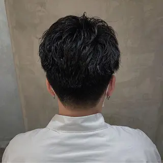 ショート パーマ メンズ fifth JINGUMAE所属・波巻きスパイラルパー マ/シャドウパーマ駿のヘアスタイル