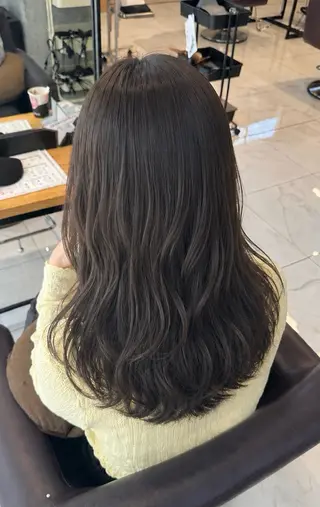 セミロング カラー RUKA ෆボブ/ 透明感髪質改善カラーのヘアスタイル