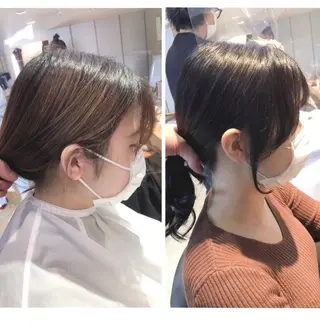 ミディアム 髪質改善・ クロスパーマ◎倉澤のヘアスタイル