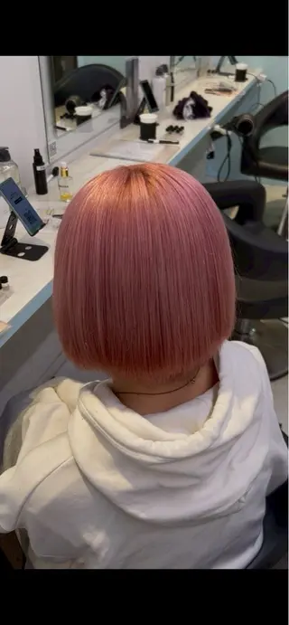 ショート ♡暖色ガーリー/ ピンク/かえで♡のヘアスタイル