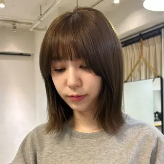 ミディアム 盛れる透明感カラー・ momokaのヘアスタイル