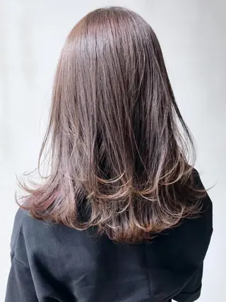 セミロング カラー パーマ ヘアアレンジ ITbyALBUM 中野店のヘアスタイル