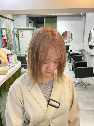 ミディアム カラー ハイトーン/メンズ/ デザイン/梅田/ミユのヘアスタイル