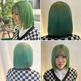 ミディアム カラー 牧野 由香のヘアスタイル