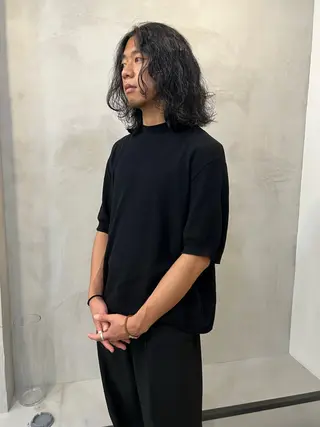 ミディアム メンズ ナガミ ショウのヘアスタイル
