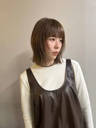 ミディアム ハッシュカット🎀 レイヤーカットのヘアスタイル