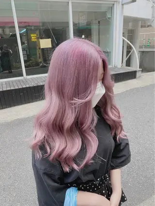 セミロング 🤍ムラ修正ブリーチ 🤍原宿/YUUのヘアスタイル