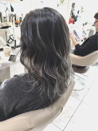 ミディアム カラー 山崎俊輔/髪質改善 /バレイヤージュのヘアスタイル