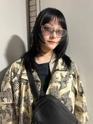 ミディアム カラー yu  /透明感カラ ー/ボブ/caseyのヘアスタイル