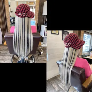 ロング カラー ✯カラー&編み込み エクステ✯池田智博✯のヘアスタイル