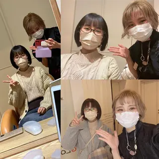 ショート カラー メンズ キッズ ✂︎ショート、ボブ、 レイヤー🩵YUMIのヘアスタイル