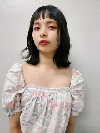 ミディアム ヨシモトリョウ 髪質改善/美髪のヘアスタイル