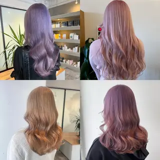 セミロング カラー ブリーチカラー特化 ✨️永井諒のヘアスタイル