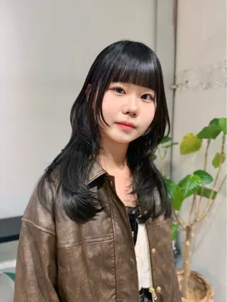 ロング ウルフ/似合わせ レイヤー/RIHOのヘアスタイル