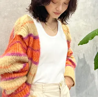 ミディアム パーマ HEDI　美谷添 貫太のヘアスタイル