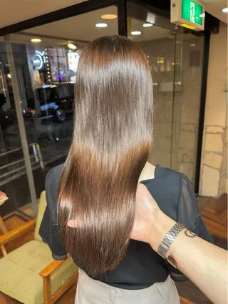 セミロング カラー 矢野 晃平のヘアスタイル