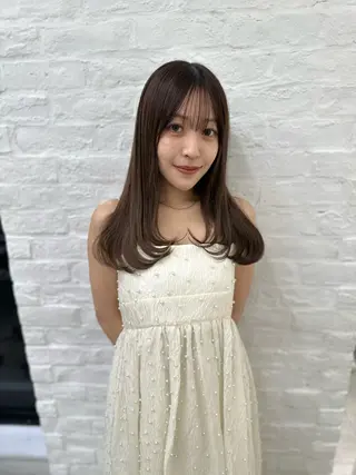 セミロング 前髪顔まわりカット 🌈中村海聖のヘアスタイル