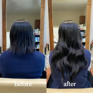 𝐲𝐮𝐮𝐦𝐢 エクステ/ 艶カラーのヘアスタイル