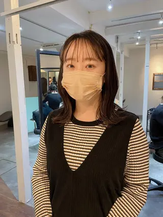 セミロング カラー 高橋 愛美のヘアスタイル