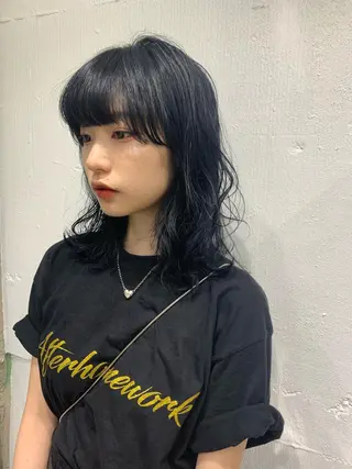 ミディアム カラー ヘアアレンジ 憧れの艶ハイトーンへ 🌙サイダサキのヘアスタイル