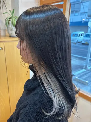 セミロング カラー 暖色❤️艶カラー/ あおいのヘアスタイル