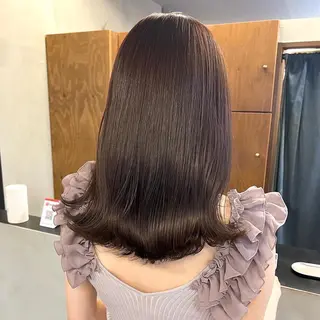 セミロング カラー パーマ ヘアアレンジ メンズ キッズ ネイル マツエク・マツパ アイブロウ 前川 朋香のヘアスタイル