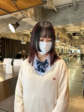 セミロング カラー 海外レイヤー /NAGISAのヘアスタイル