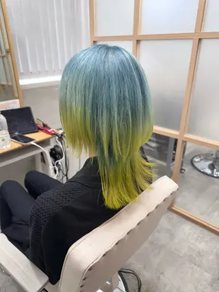 ミディアム カラー ヘアアレンジ S.BLOOM 川崎 翔哉のヘアスタイル