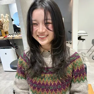 ロング カラー 🍊暖色×顔周り 🍊cocoroのヘアスタイル
