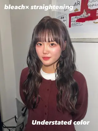 ロング カラー ブリーチ/エクステ/ 新宿/アリルのヘアスタイル